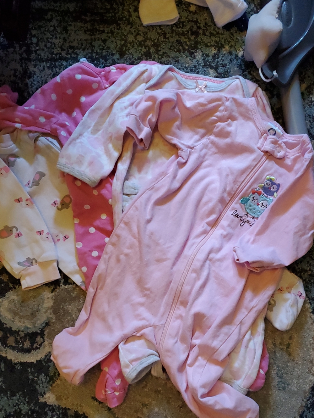 Pink Footie Pajama Bundle 0-3 Mon.